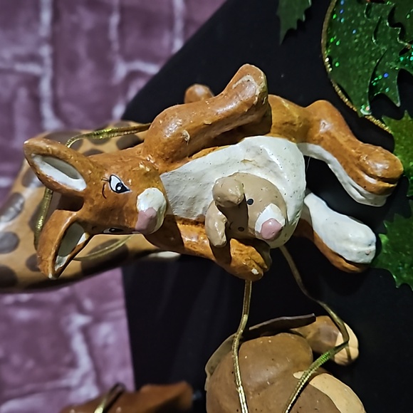 Wooden Assortment of Animal Ornaments Good Used Condition - Picture 3 of 9